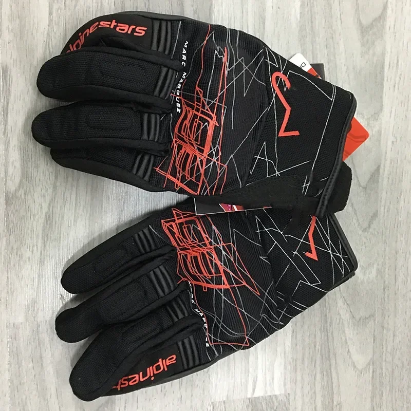 Black/Red Summer Moto Losail V2 Motocross Motorbike Motorcycle Racing Touch Screen Sports Short Gloves All M-XL