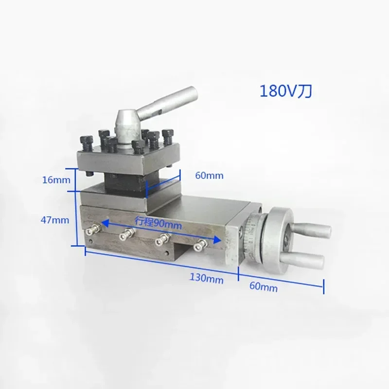 WM180V Tool Post Mini Lathe Accessories Metal Lathe Tool Post Tool Assembly Quick Change Lathe  Post 90mm Stroke