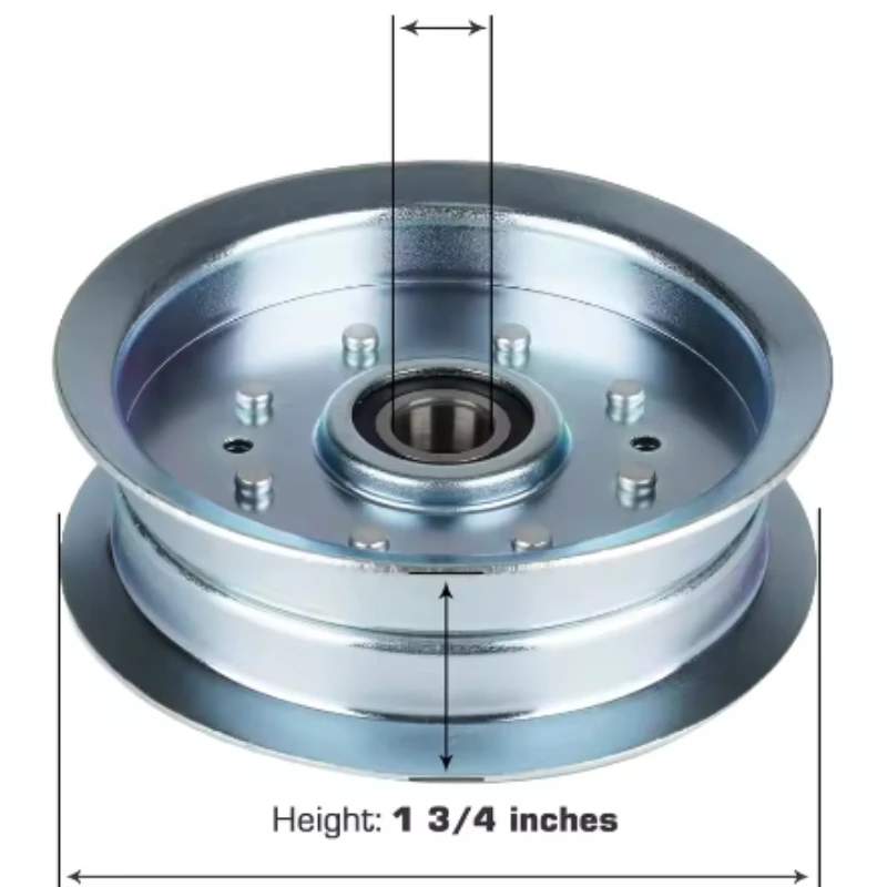 Flat Idler Pulley for MTD 756-05034A John Deere GY20629 GY22082 Fits D170 D100 L118 L111 L108 D110 D125  XT1-LT46 XT2-LX46