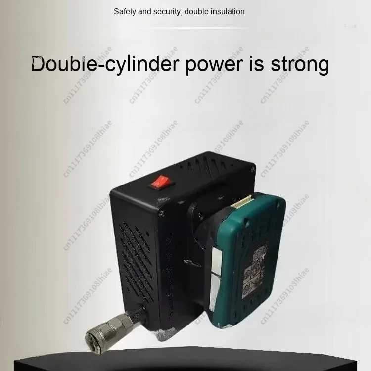 Portable Dual Cylinder Mini Air Compressor Pump Air Filter  Installation for Whole House Woodworking Repair Painting