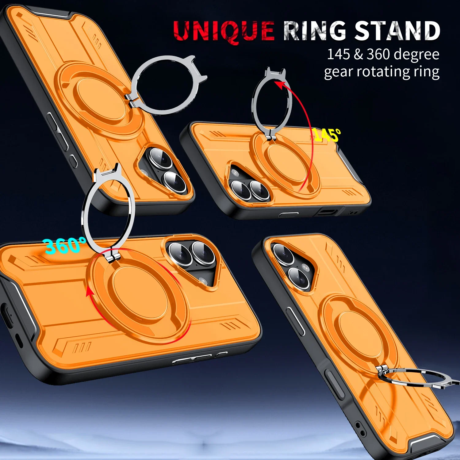 أغطية حماية مدرعة مضادة للسقوط لهاتف آيفون 17 برو ماكس 17 اير آيفون 17 16 15 بلس 14 13 12 برو 16e آيفون 15 آيفون 16