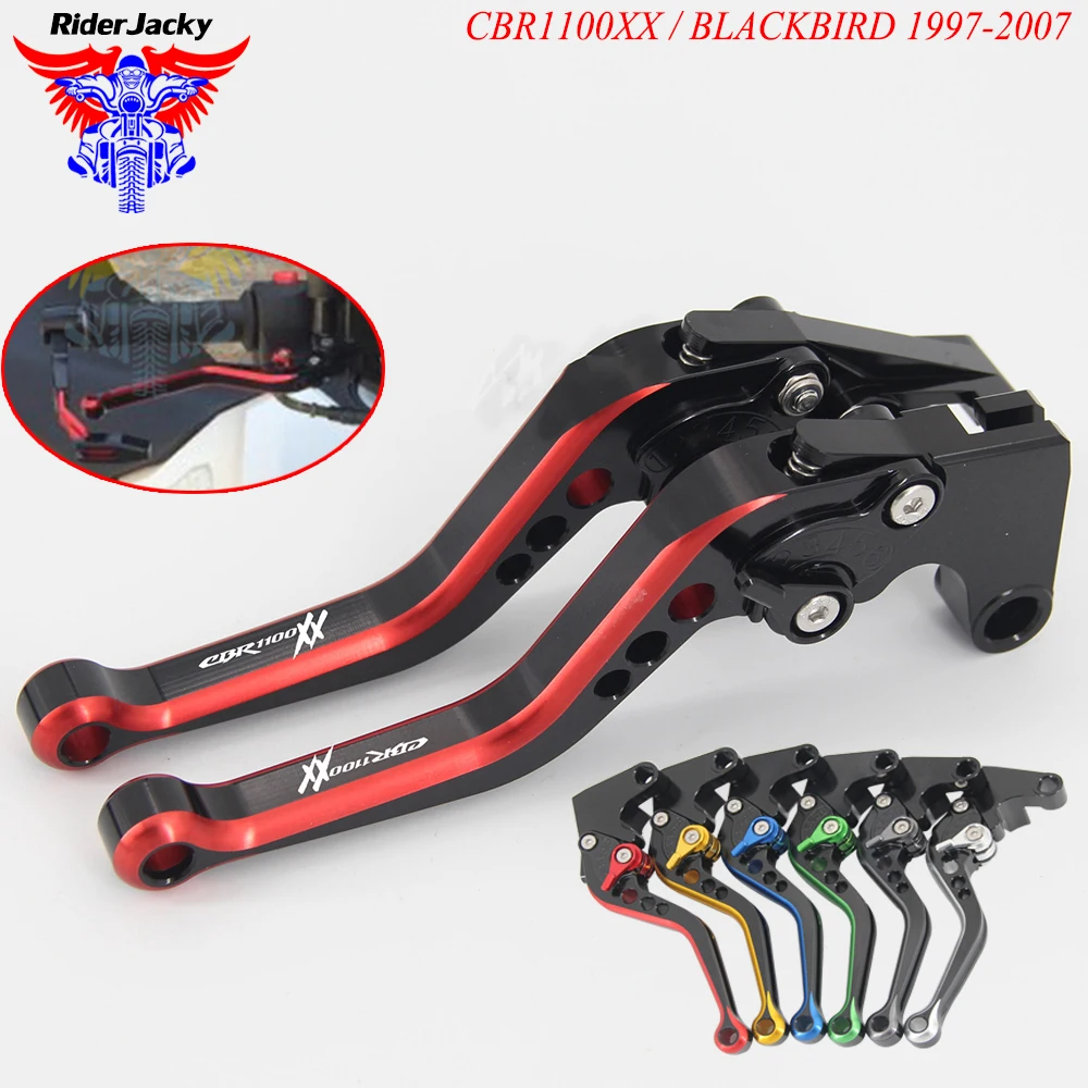 MIX Color 147MM Adjustable Short Motorcycle Brake Clutch Lever For Honda CBR 1100XX CBR1100XX / BLACKBIRD 1997-2007 04 2005 2006