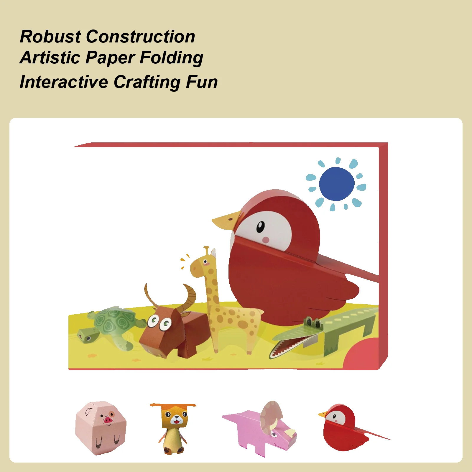 Paper Craft Kit Handmade 3D Paper Art Book Educational Craft Project Set for Teens Beginners Enthusiasts Classroom School Home