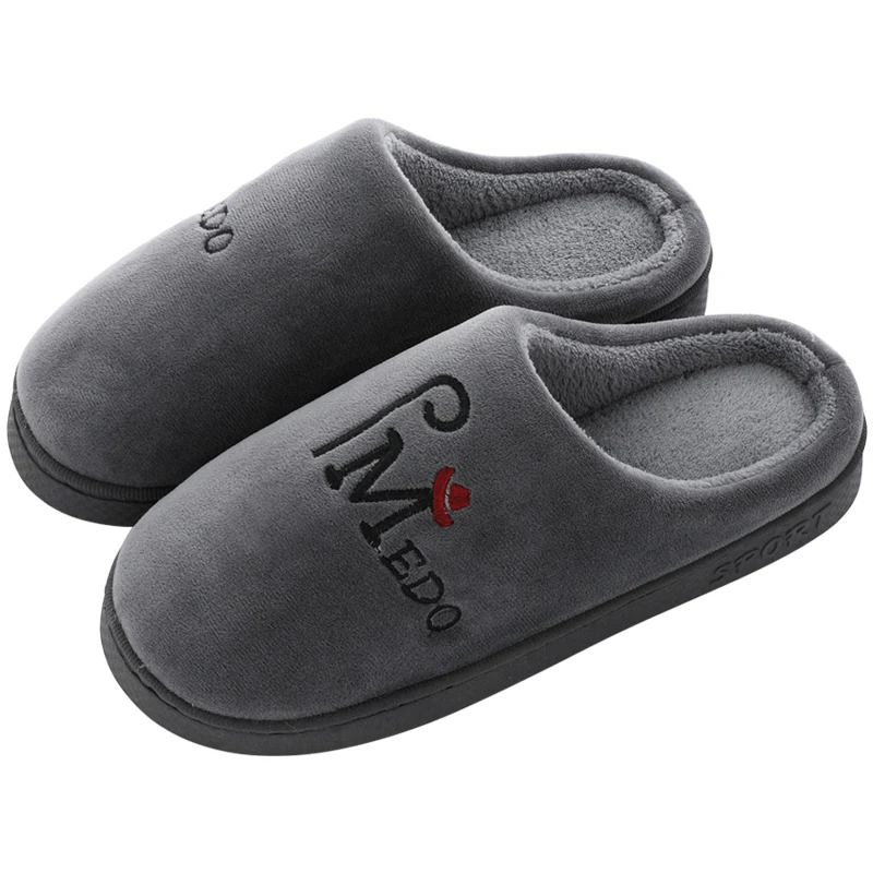 NEW Women's Men's Casual Thick Soft Bottom Home Slippers Household Plush Slippers Anti-slip Thermal Slippers Indoor Winter Flats