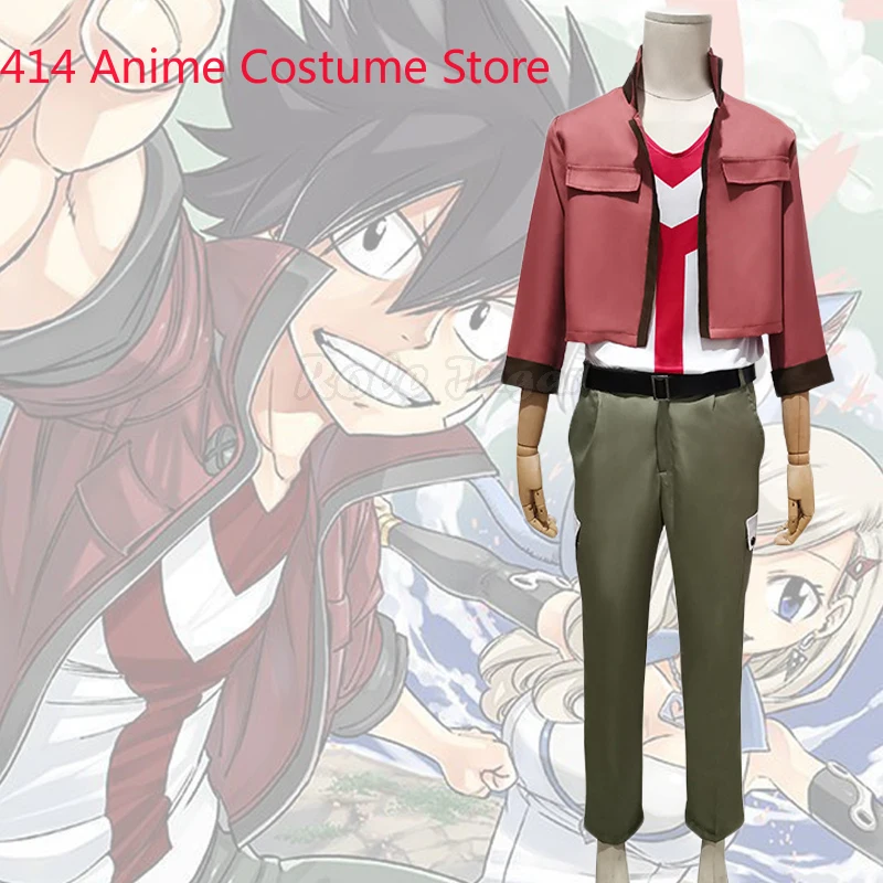 Anime Edens Zero Shiki Granbell Cosplay Costume Adult Unisex Coat Jacket Tops Pants Belt Sets Halloween Costumes C88M179