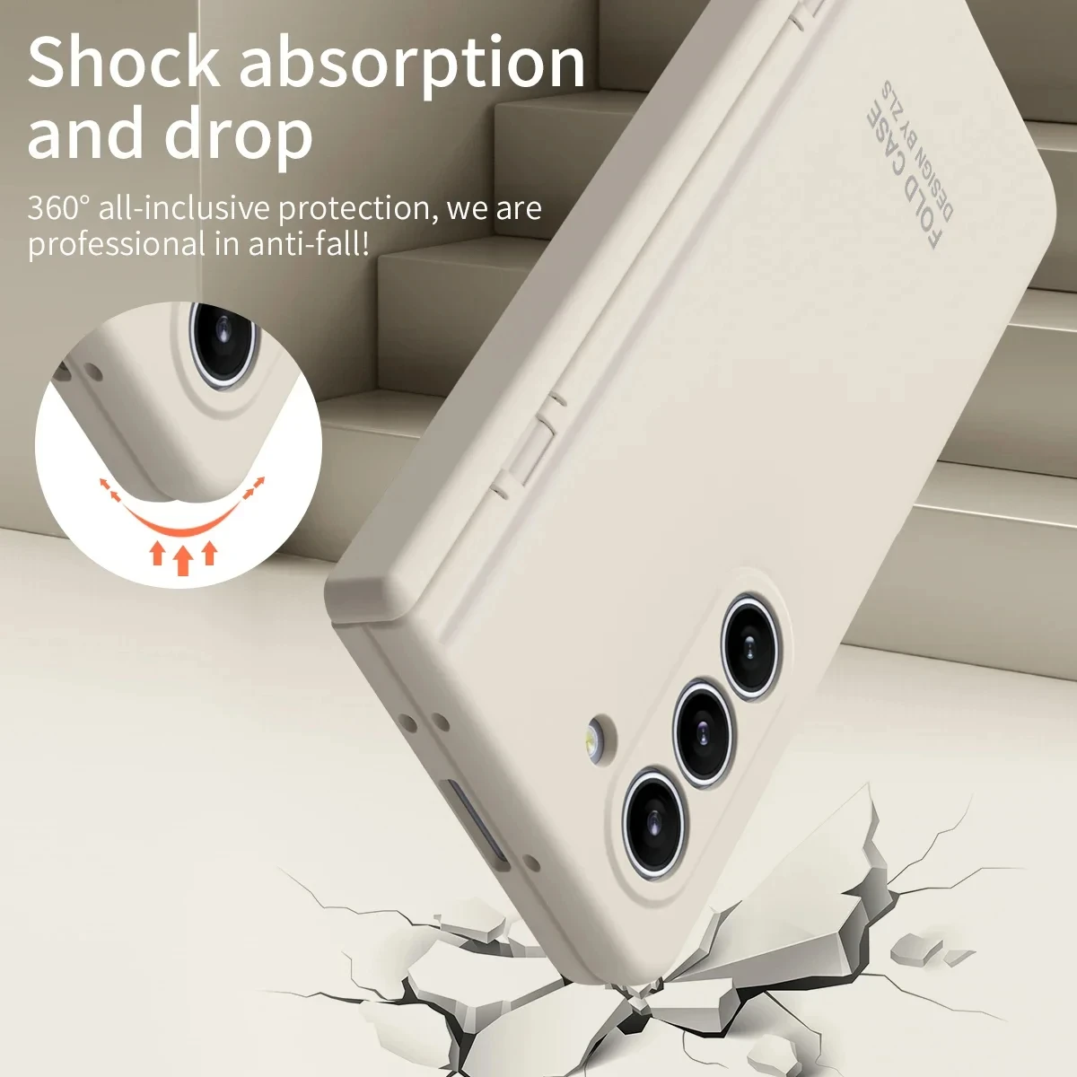 For Original Hinge Case For Samsung Galaxy Z Fold 5 4 3 2 Liquid Silicon Armor Shockproof 360 Full Screen Protector Cover Fold 4