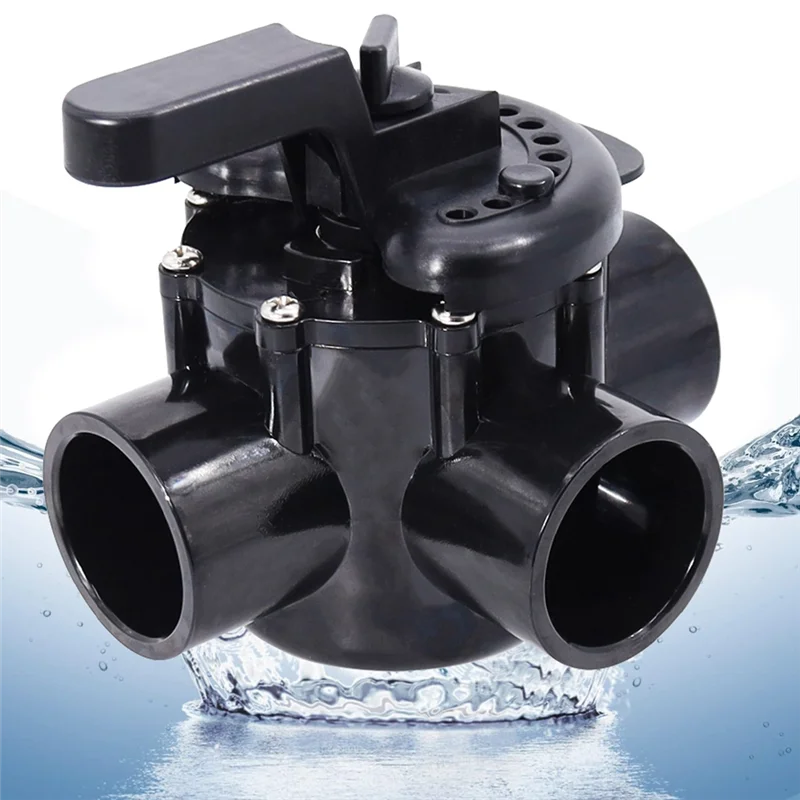 صمام تحويل PORK-3Way مع 1-1/2In ID & 2In OD PVC صمام محول الأنابيب لحمام السباحة الأرضي، قطعة بديلة لنظام الحوض والسبا لـ 263037