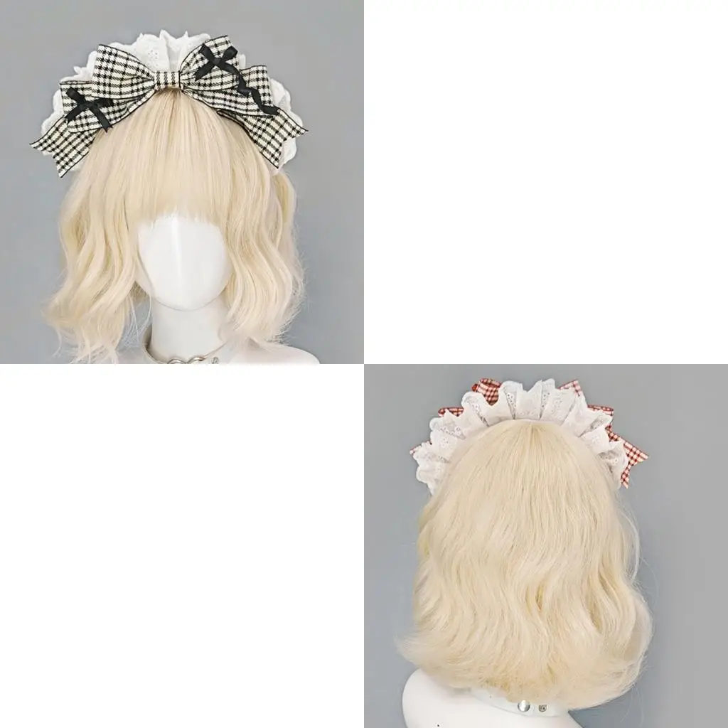 

39BB Anime Bowknot Hairband Cosplay Costume Accessory Hairhoop for Party Gathering