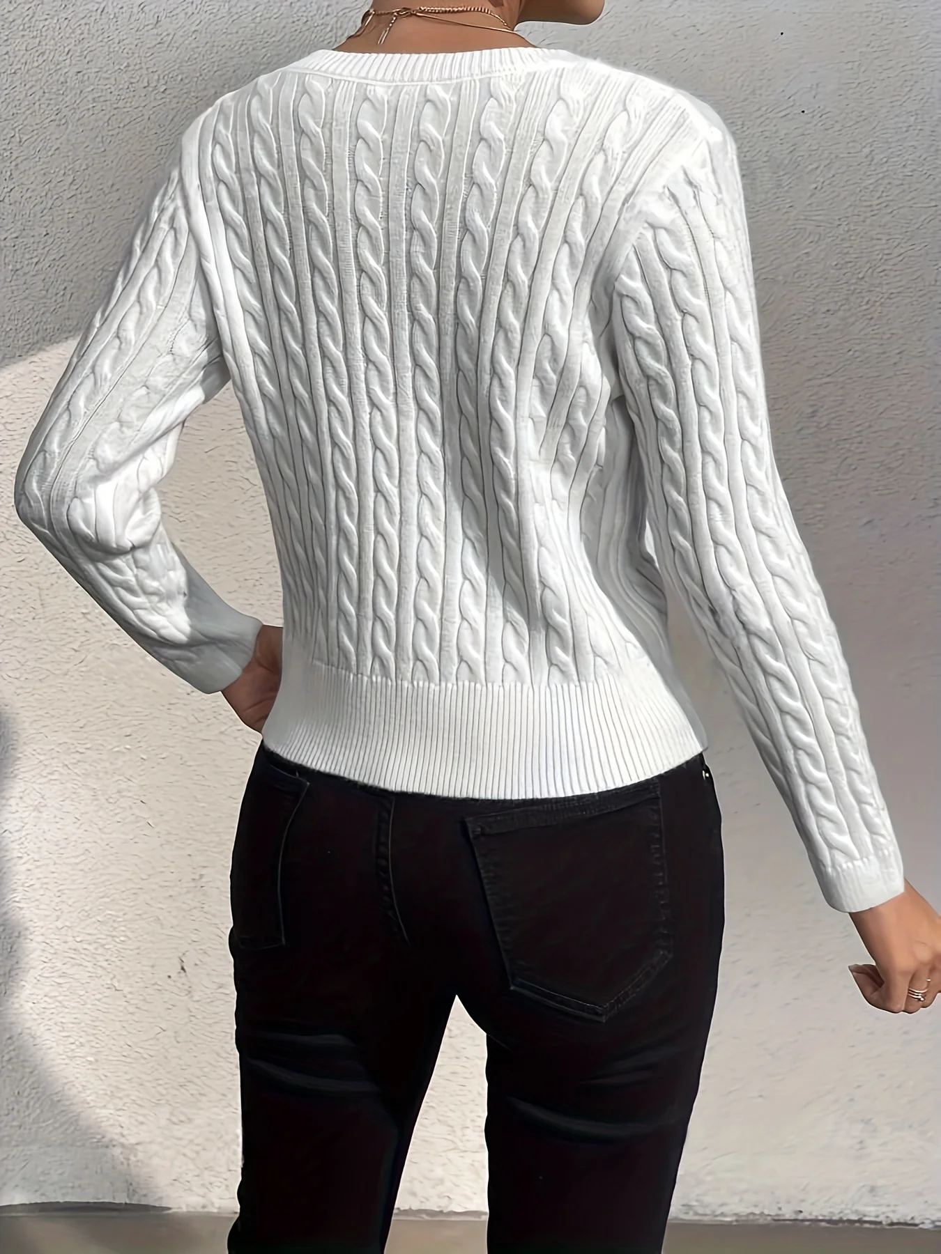 Fall-Winter 2024 casual slimming twist knitted cardigan