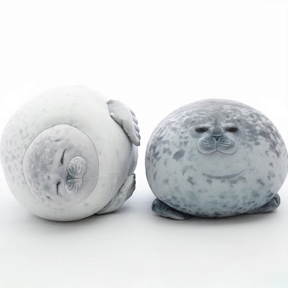 20 سنتيمتر لطيف السمين غاضب فقاعة ختم وسادة ثلاثية الأبعاد لعبة جديدة أسد البحر ألعاب من نسيج مخملي محشوة دمية هدايا عيد الميلاد لعيد الميلاد