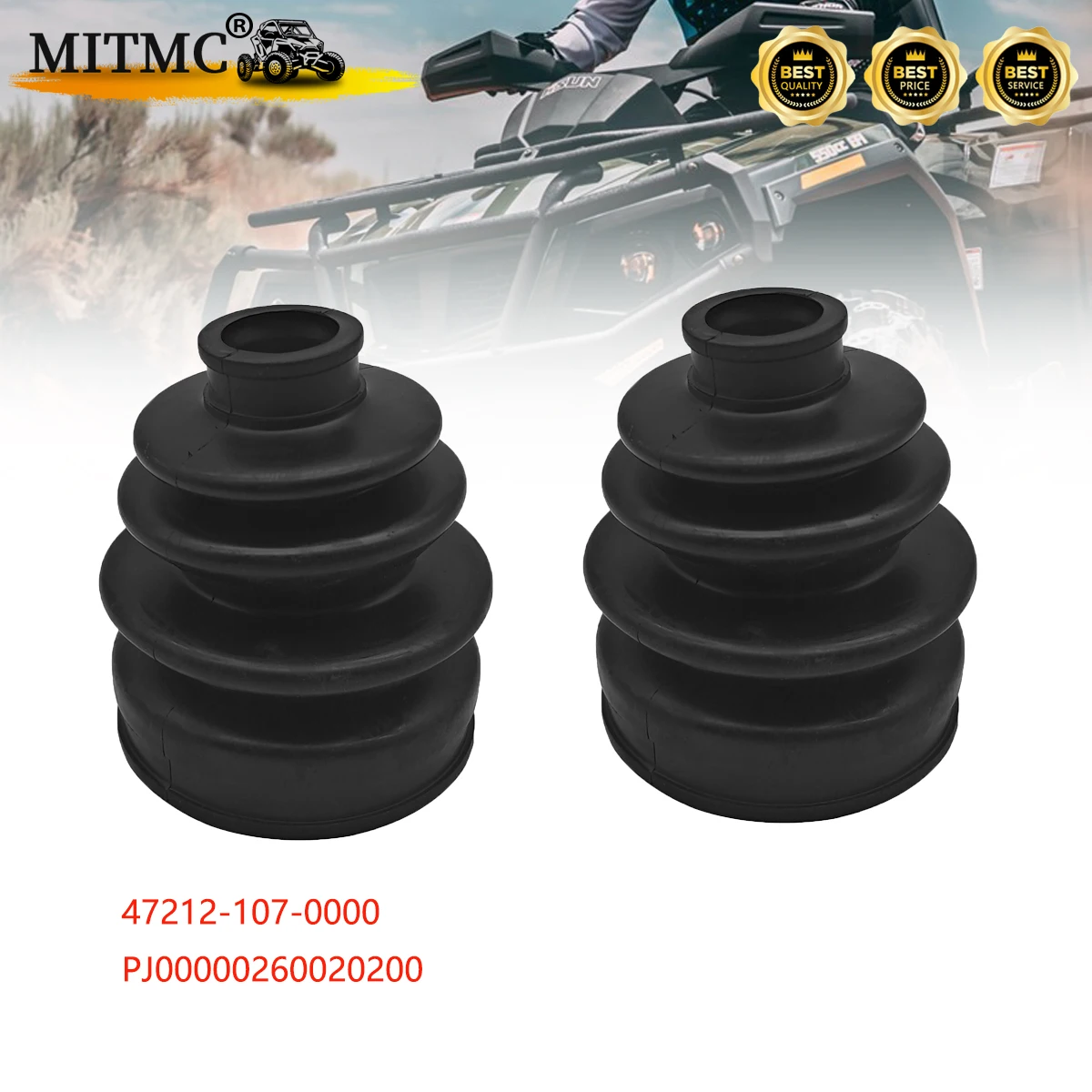 

2PCS HISUN ATV UTV 500 700 RUBBER DUST-COVER C (C-1605) Headlight Lamp Light Rubber Dust Cover Car Motorcycle