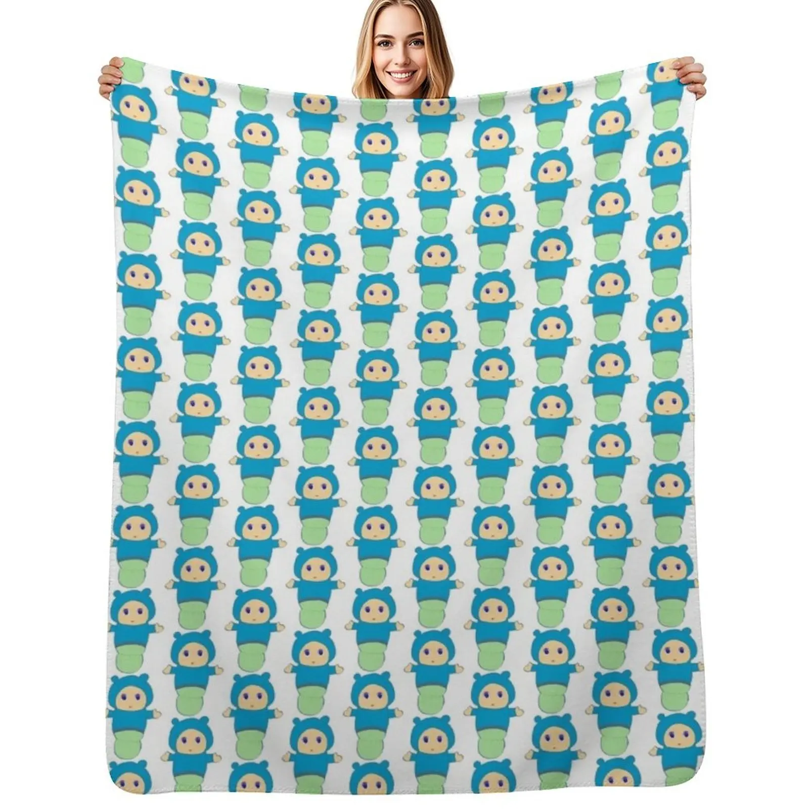 Glow Worm Throw Blanket No Pilling Soft Warm Blanket for Bed