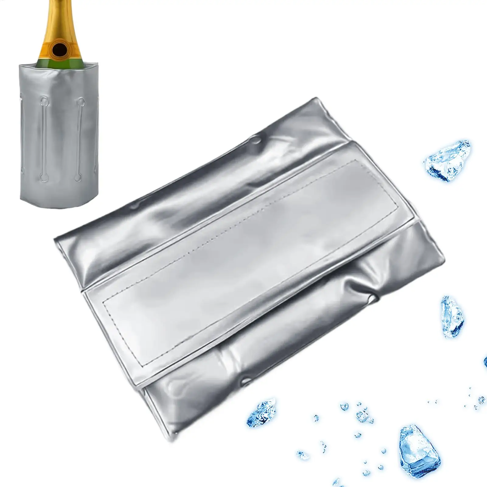 33x18cm Flexible Insulated Wine & Beer Bottle Cooler Sleeve, Reusable Portable Neoprene Can Cooler for Champagne, Beer & Soda