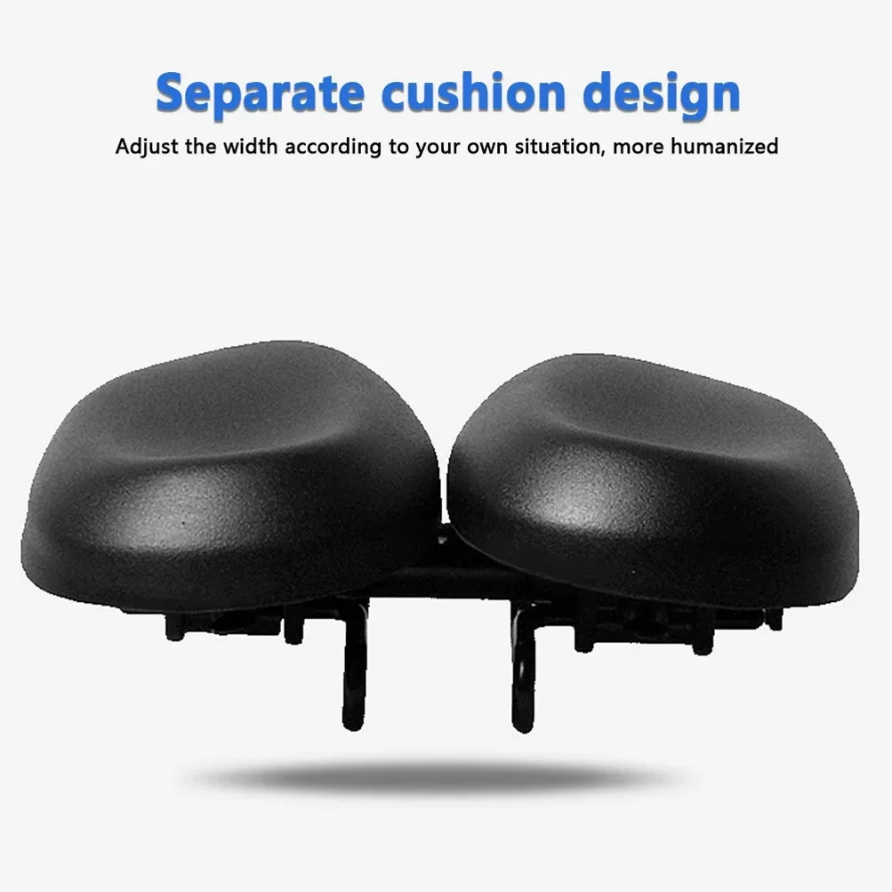 Two-Seat Bicycle Cushion Comfortable Dual Padded Multi-Function Replacement Sports Noseless Easy Install Bike Saddles Pad