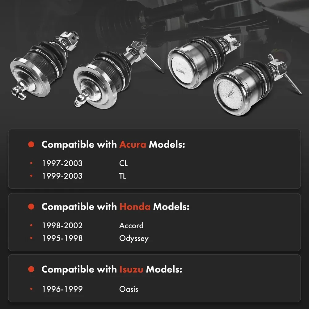 4 قطعة وصلة كروية علوية وسفلية لهوندا أكورد 1998-2002 أكورا CL TL Isuzu Oasis 51220SM1A02,51220SM1AO2,51220SM4003,51220SM4013