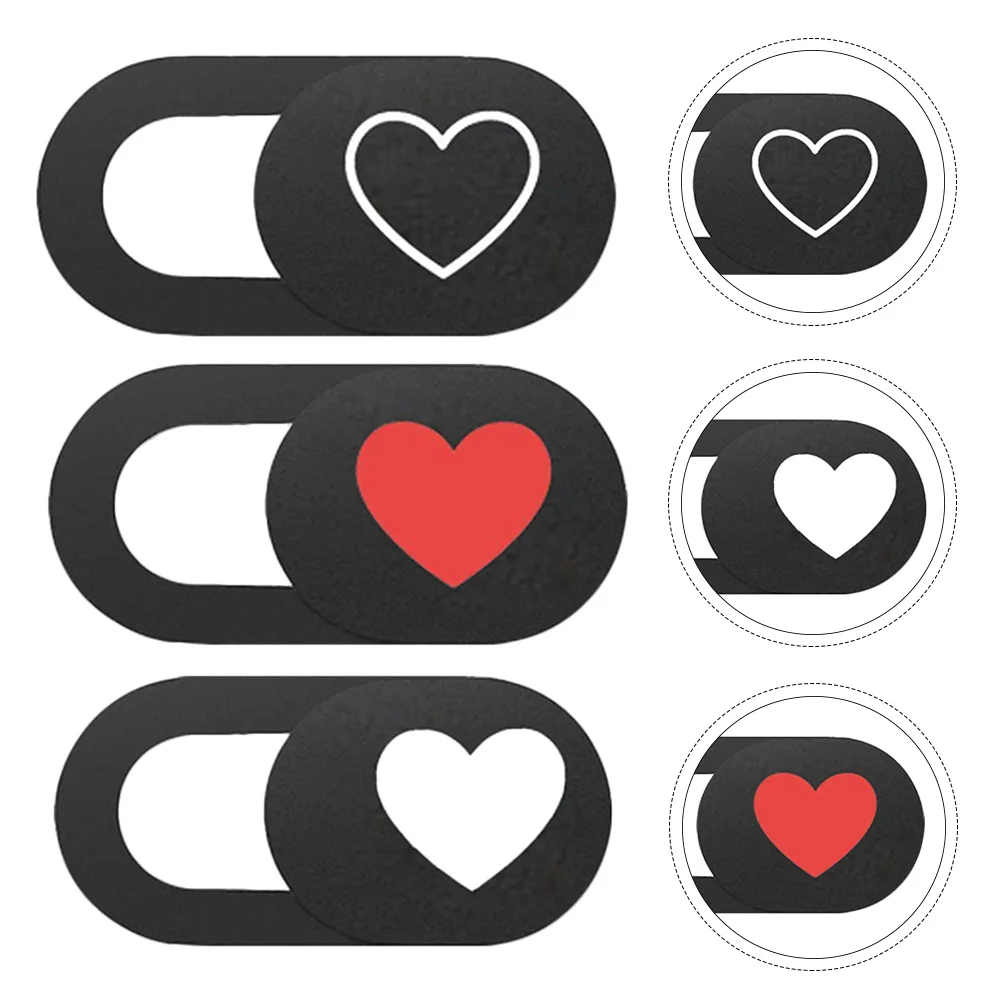 

3Pcs Webcam Privacy Protection Cover Laptop Tablet Cover Slide Heart Pattern Laptop