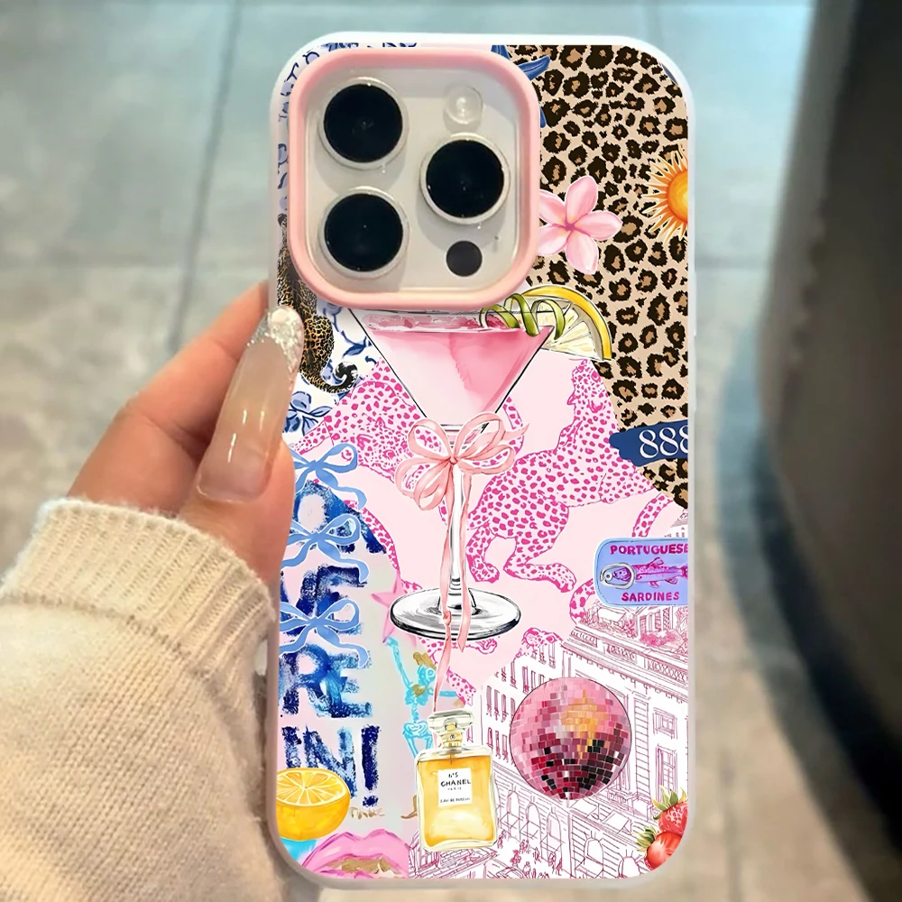 Für iPhone 17 15 16 14 Pro Max Hülle Plus Künstlerische Retro-Collage-Abdeckung Für iPhone 13 11 12 ProMax XS XR Plus Sturzsichere INS Hüllen – Detail 2