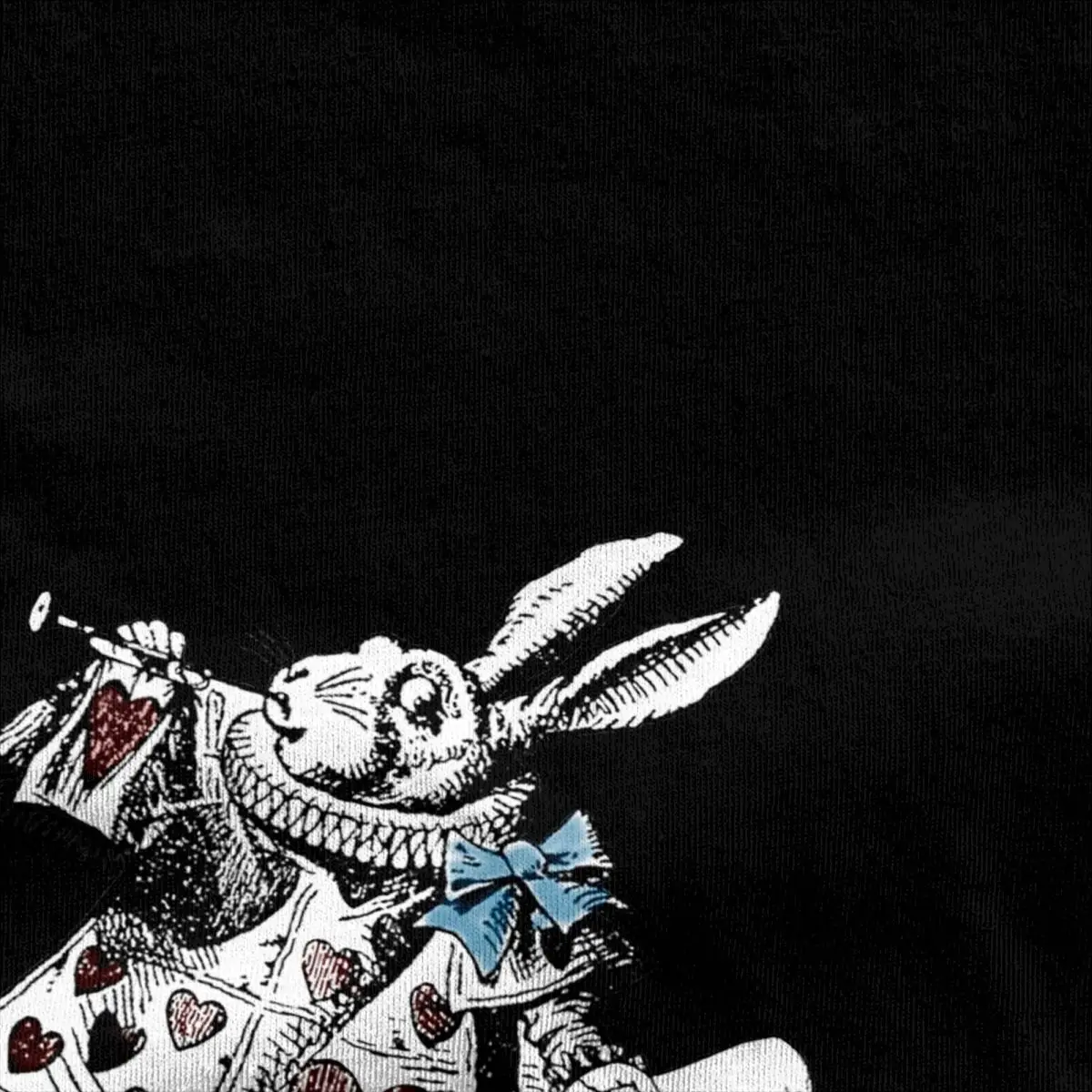 Men Women Alice In Wonderland White Rabbit T Shirt 100% Cotton Clothes Short Sleeve Crewneck Tees Plus Size T-Shirt