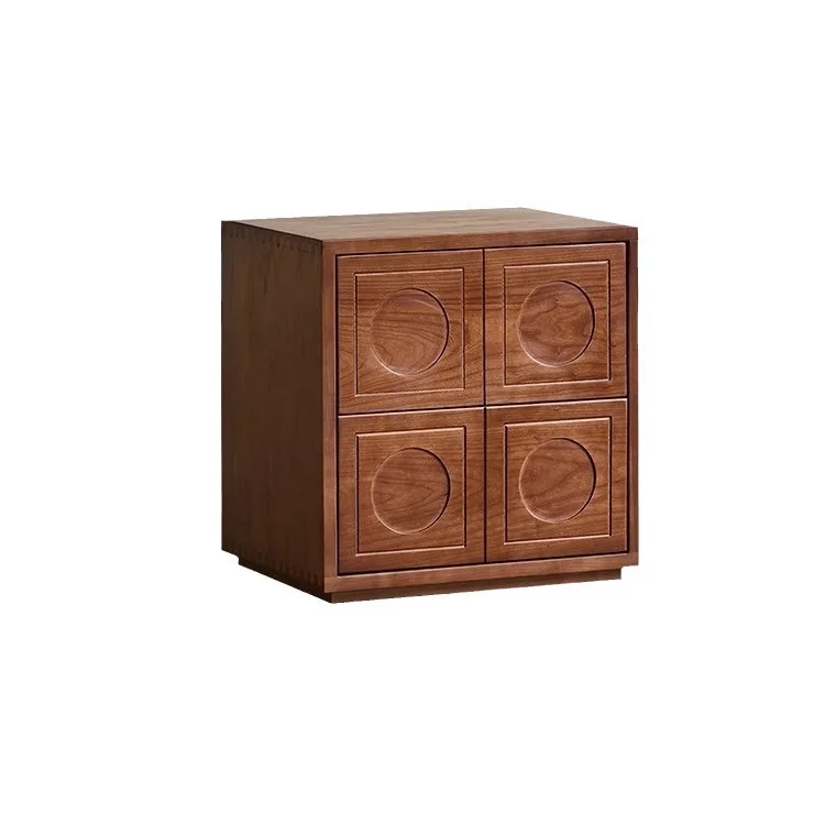 

Прикроватная тумбочка из массива дерева в ретро-стиле, небольшой прикроватный шкафчик, комод для хранения вещей