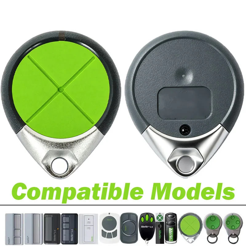 Suitable For Merlin E970M Garage Door Remote Control, Receiver, Handheld Transmitter 433.30 433.92 434.54MHz Rolling Code