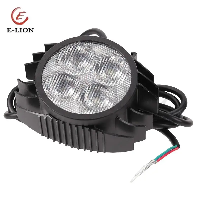 مصابيح أمامية عالية الأداء 12-80 فولت، مصابيح أمامية LED للسكوتر الكهربائي، ركوب آمن في الليل، 4 خرزات خفيفة، ملحقات سكوتر