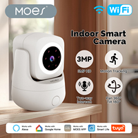 MOES Tuya WiFi Smart Camera Indoor 3MP HD Pan 360° Tilt 180° Home Monitoring Surveillace Work with Alexa Google Home