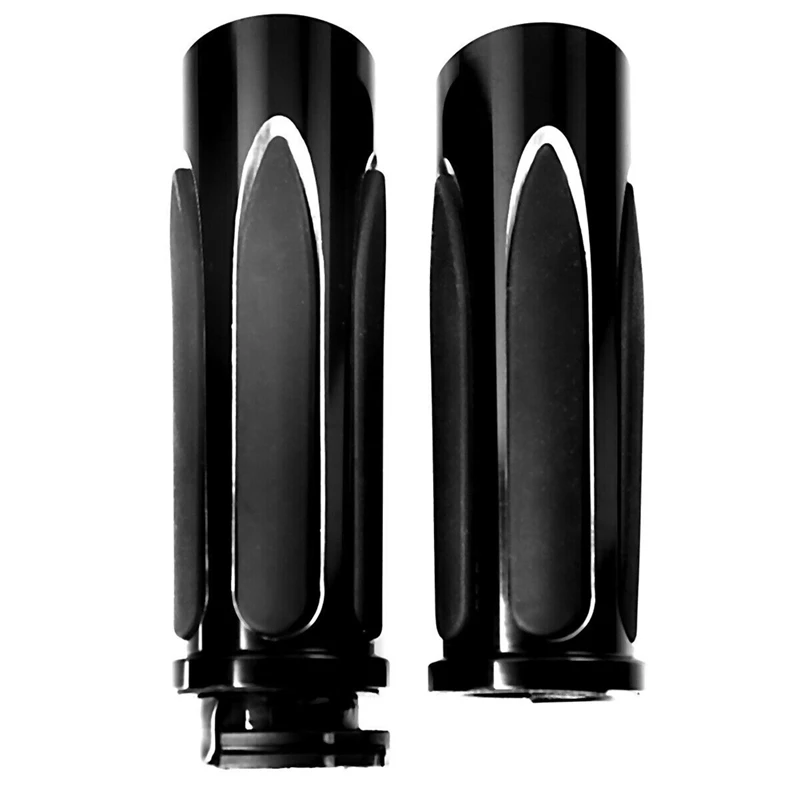 Black Handlebar 1 Inch Hand Grips For  Touring Road King Street Glide Softail Replacement