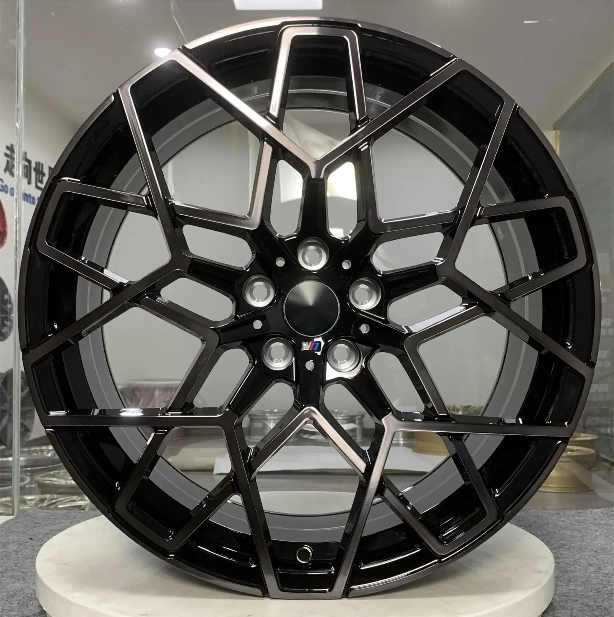 ZhiGu Custom Logo Forged Car Rims machine face  16-22 Inch Aluminum Alloy Wheels 5x120 5x112 PCD Spokes Wholesale