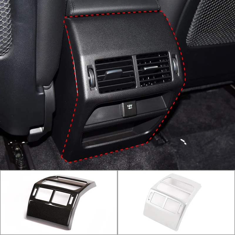 

For Jaguar E-PACE E PACE 2018-2020 Car Rear Air Conditioning Outlet Frame Cover ABS Carbon Fiber Texture Interior accessories