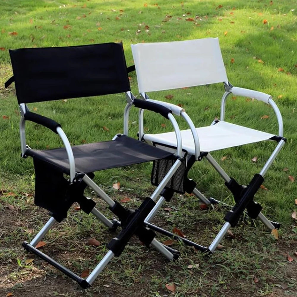 

Lightweight Director's Chair Aluminum Alloy Folding Armchair Makeup Chair Outdoor Camping Fishing Chair