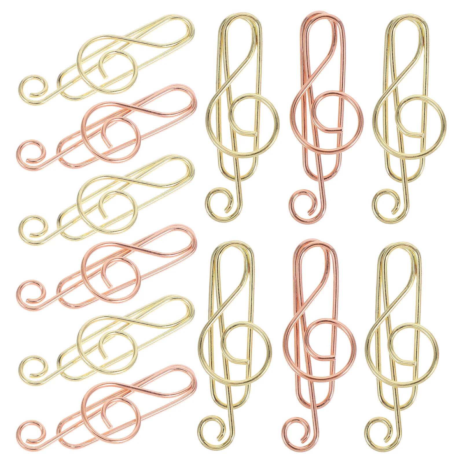 

40 Pcs Note Paper Clip Music Clips Cool Small Paperclips Bookmark Notes Metal Clamps Cute Students Desk Accessories