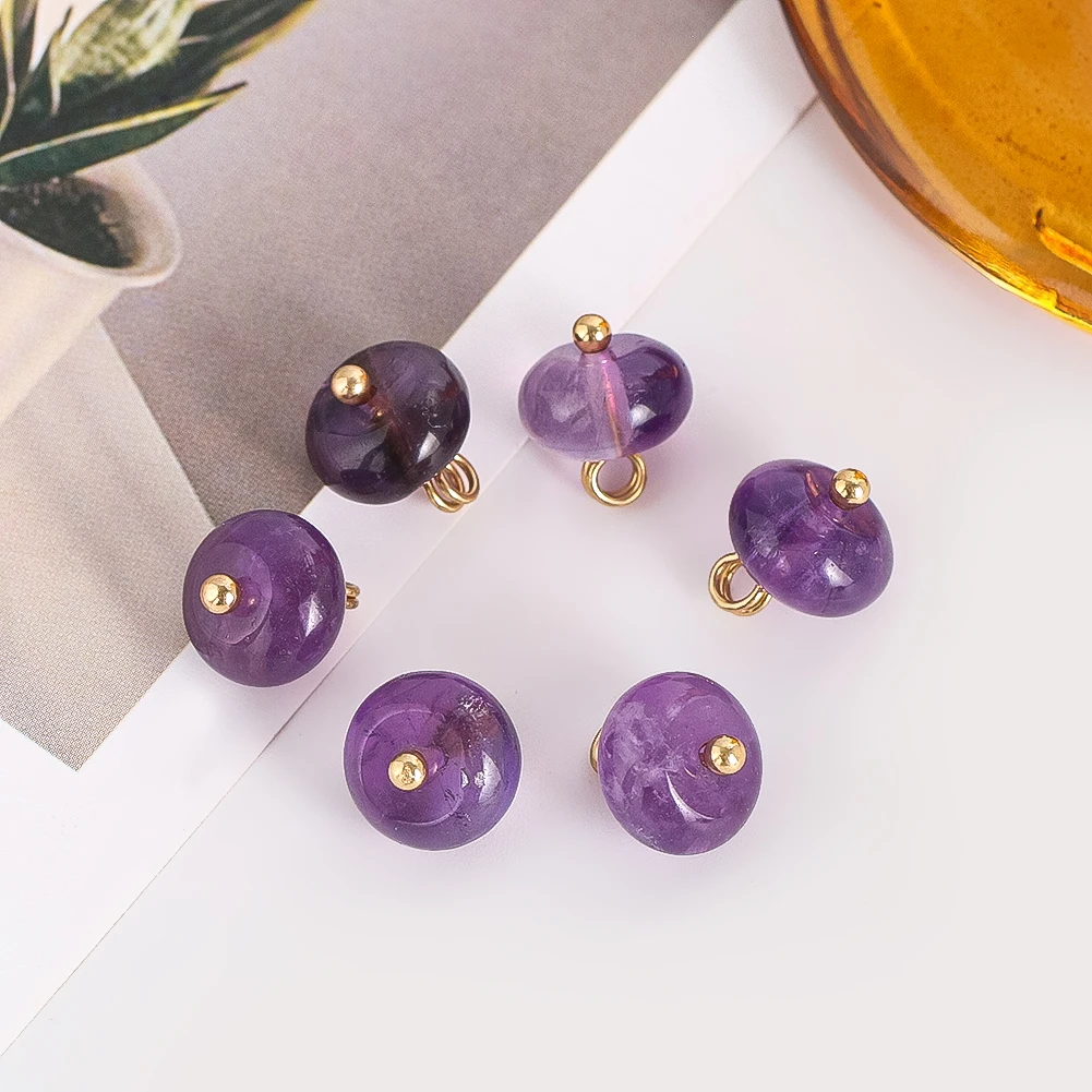 2pcs Random Amethyst Flat Bead - огляд і ціна Home Decor Curtains