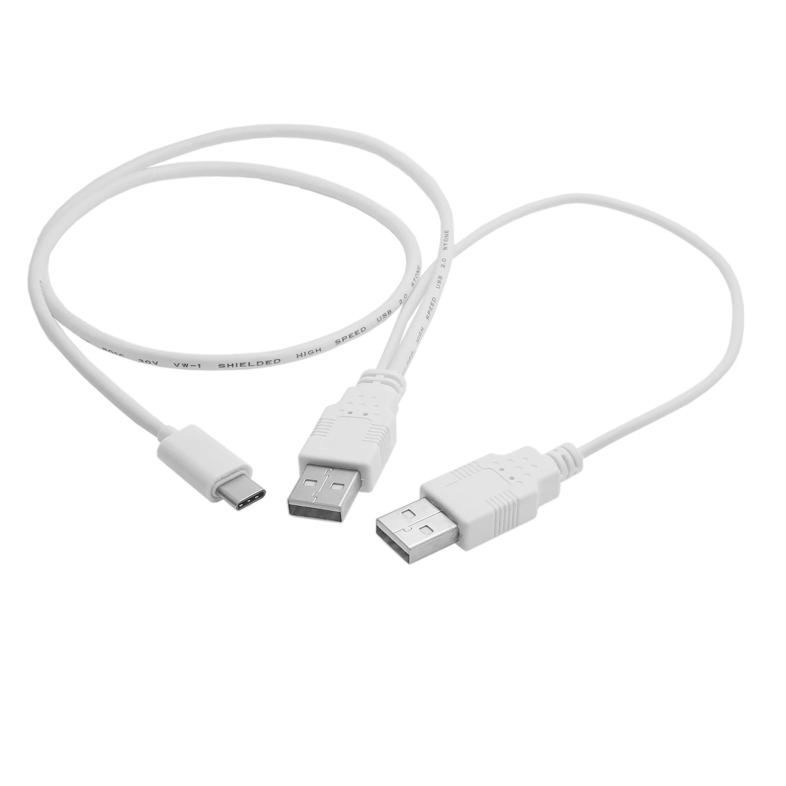 Kabel USB 3.1 typ C USB-C do podwójnego typu USB2.0-męski dodatkowa moc kabel danych Y do telefonu komórkowego i dysku twardego