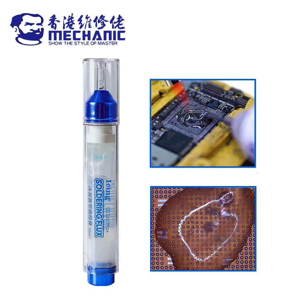 MECHANIC SD360 Max 10cc No-Clean Transparent Solder Paste Welding Advanced Oil Flux for PCB SMD BGA SMT Soldering Repair