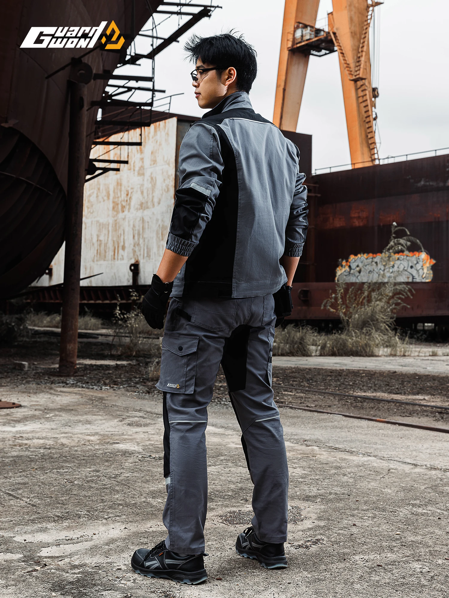 High quality reflective safety work clothes, suitable for both men and women, suitable for welding and automotive repair work