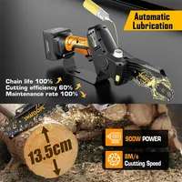 SWANSOFT 36mm Electric Pruning Shears and 6-inch Electric Chainsaw Combo Set Brushless Motor Gardening Tools
