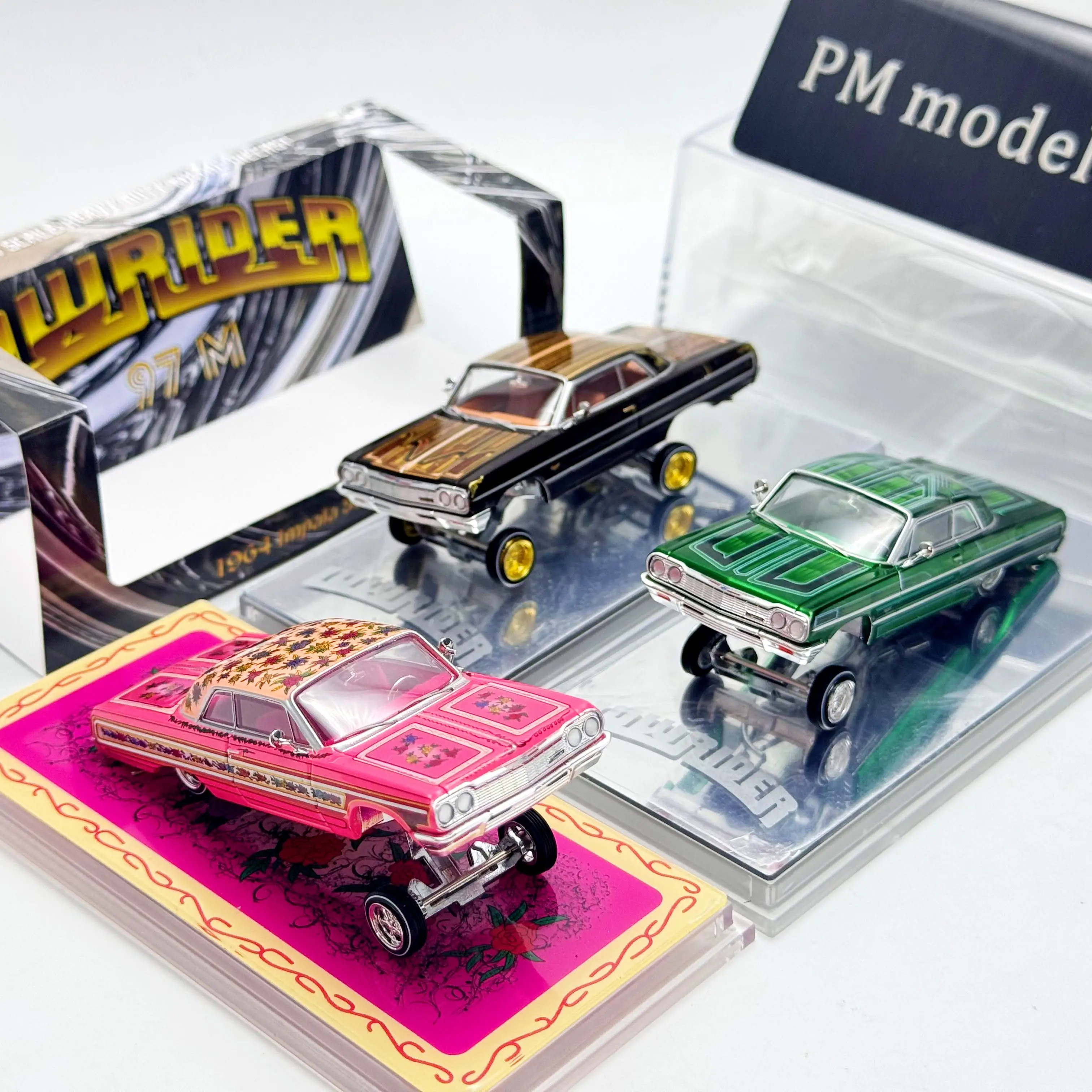 97M 1:64 Chevrolet Impala Lowrider New Color Alloy Diecast Model Car Collectible Gift