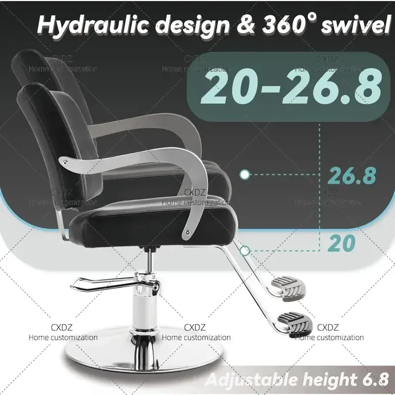 Modern Rotating Lift Hair Chair for Barber Shop and Salon Simple Household Styling Seat Factory Direct Sales