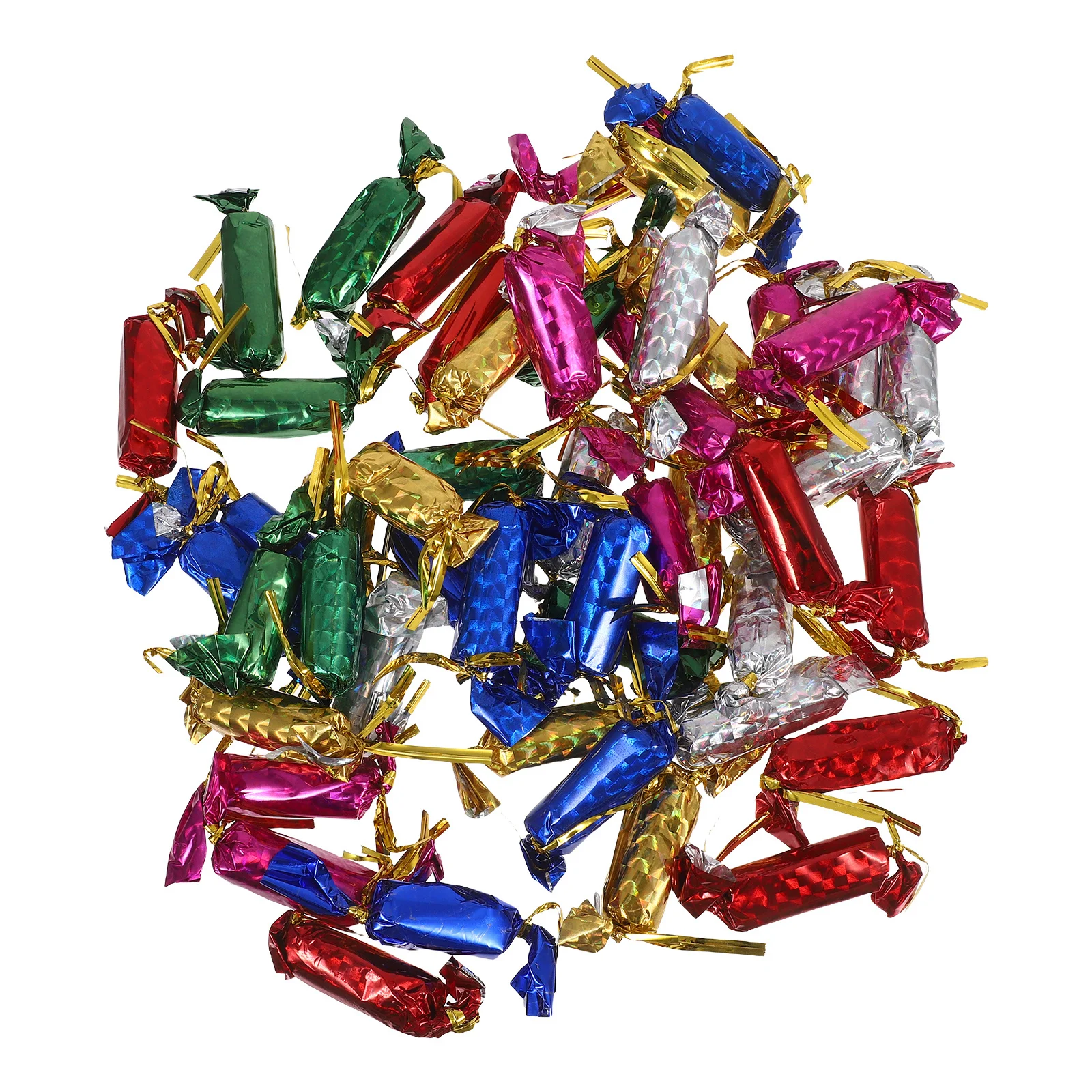 

48pcs Christmas Candy Decorations 7.5Cm Colorful Hanging Candies For Tree Plastic Foam String Mini Gift Craft Ornament Xmas