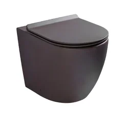 中国工場CE証明書隠蔽タンクセラミックバスルームカラフルなマットブラック壁掛けトイレ、色付き便器