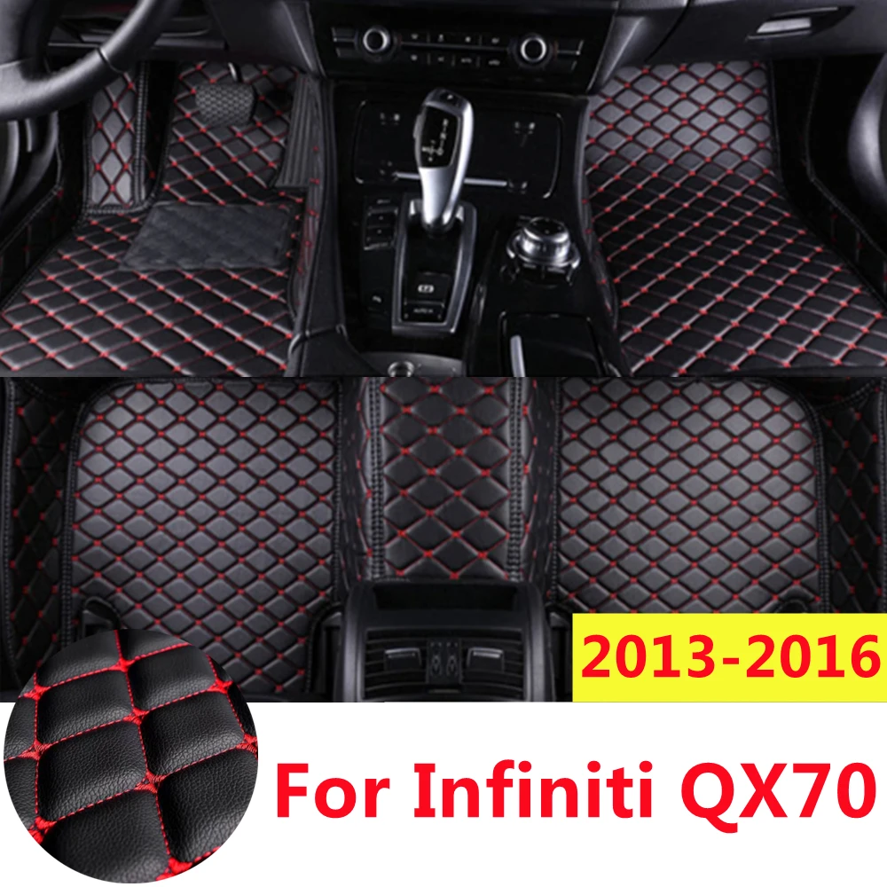 

SJ Full Set Custom Car Floor Mats Fit For Infiniti QX70 2016 2015 2014 2013 YEAR Front & Rear Floor Liner Styling Auto Parts