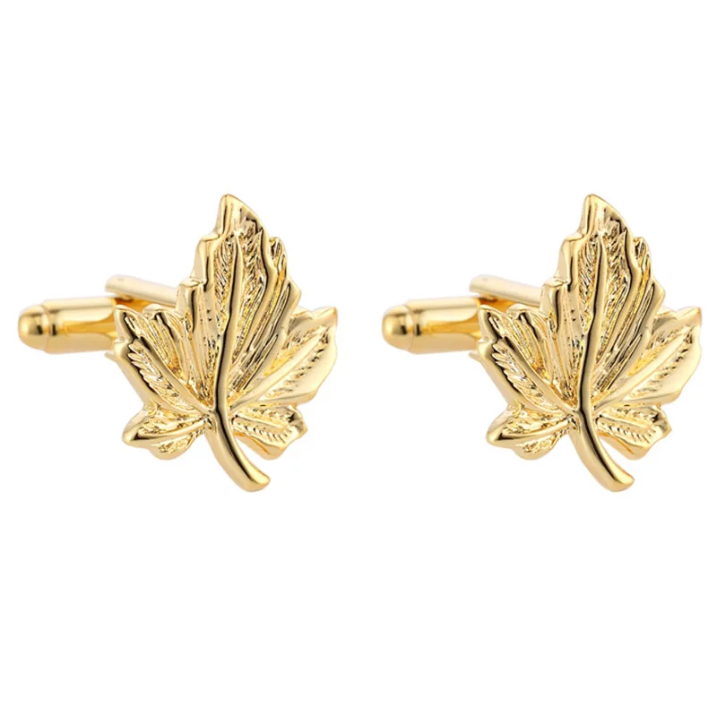VAGULA Trendy Cufflinks Shirt Button Maple Leaf Cuff links Bonito Gemelos 318