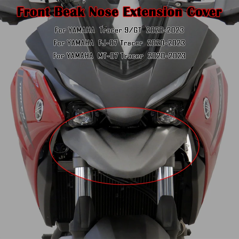 

ABS Plastic Beak Nose Extension Cover Front Winglets Fairing Aerodynamic For YAMAHA MT-07 Tracer 700 7 GT TRACER700 2020-2023