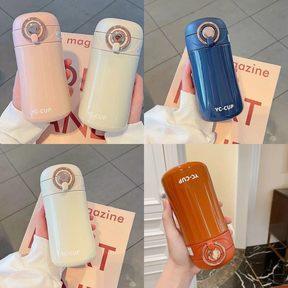 

400ML Insulated Straw Water Bottle for Women Stylish Ins Style Cup for Adults Simple Unique Design Portable Trendy Bottle