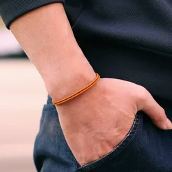 Simple Bracelet For Boyfriend Husband Handmade Weaven Sliding And Adjustable Rope Braslet Homme Anniversary Gift Man Brazlet