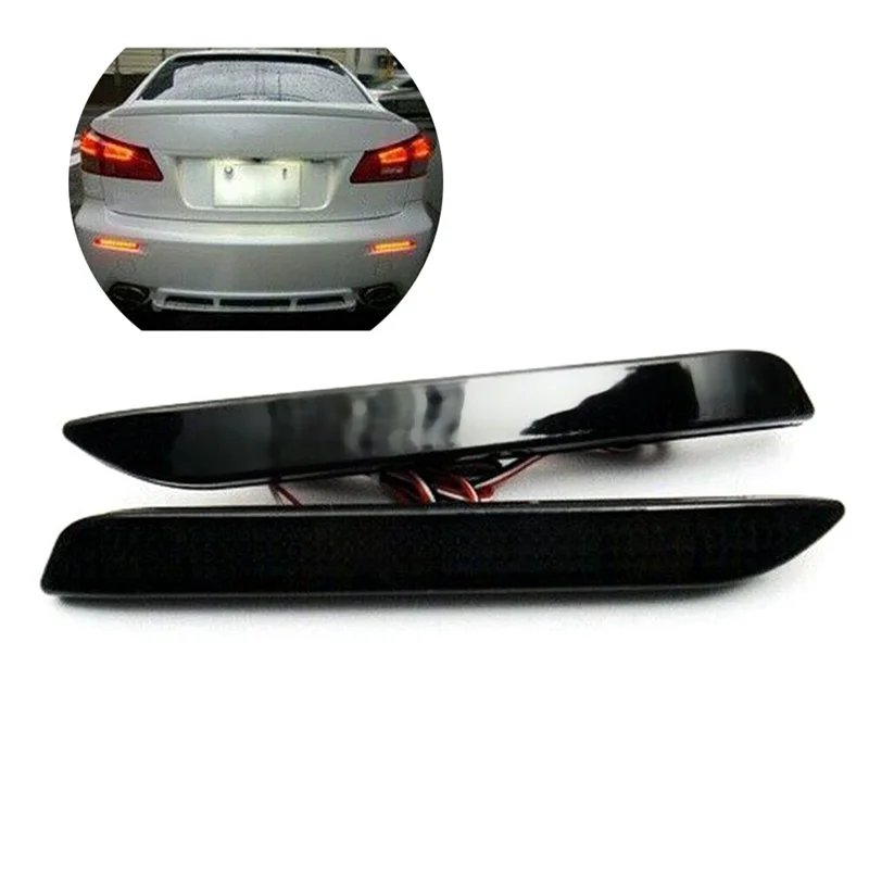 

Highly Recommended.Black Lens Bumper Reflector Brake Rear Bar Light for Toyota for Lexus