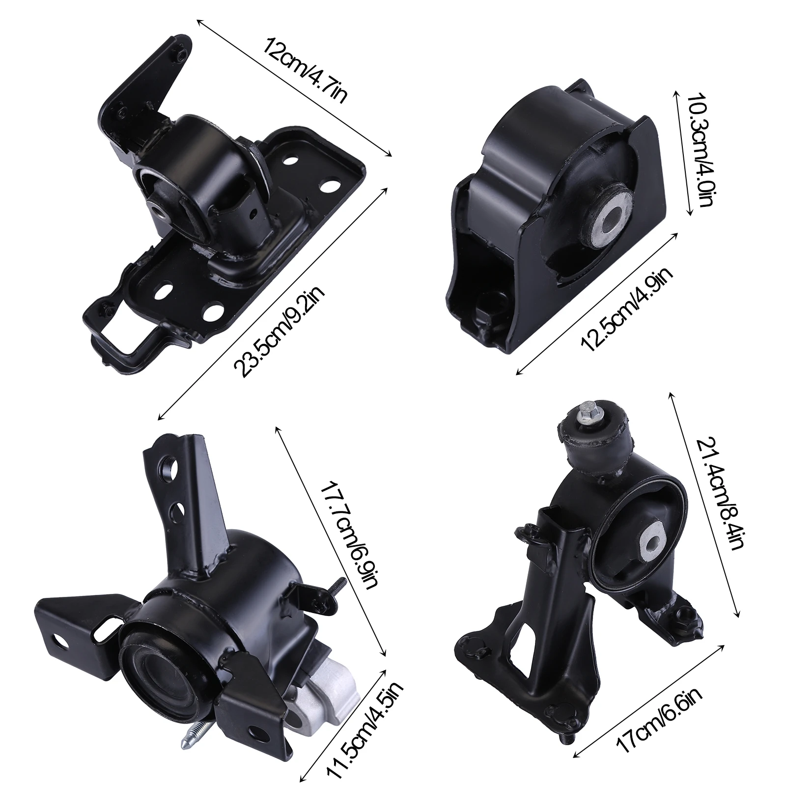 4Pcs Engine Support Compatible for 06-08 Toyota RAV4 2.4L Engine Support A6201 2 A62049HY A62050 A62064