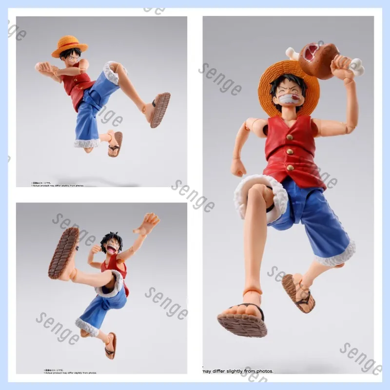 

Оригинальная фигурка Bandai SHF One Piece Rubber Fruit Monkey D. Luffy, классическая коллекционная фигурка Луффи в соломенной шляпе, подарок.