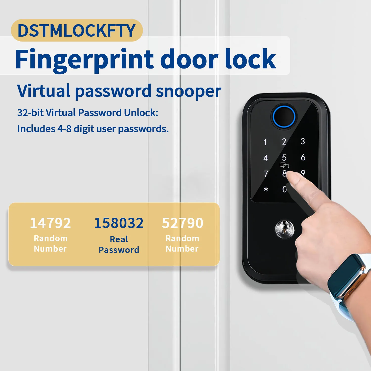 Smart Riegels chloss Finger abdruck Keyless Eingangstür schloss Haustür Smart Lock Riegel mit Code - Smart Lock mit App-Steuerung