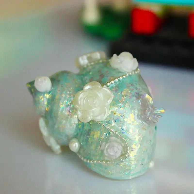 New Painted Shell Handmade Creative 3D White Floral Shell Specimen Family Ornament Butterfly Inlay Party Aquarium Ornament